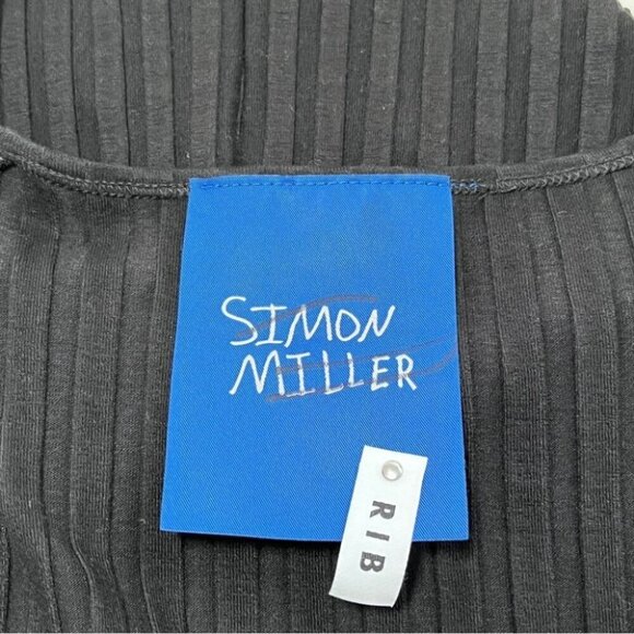 SIMON MILLER Micro modal-blend ribbed jersey cardigan Black size XXS - Picture 4 of 6